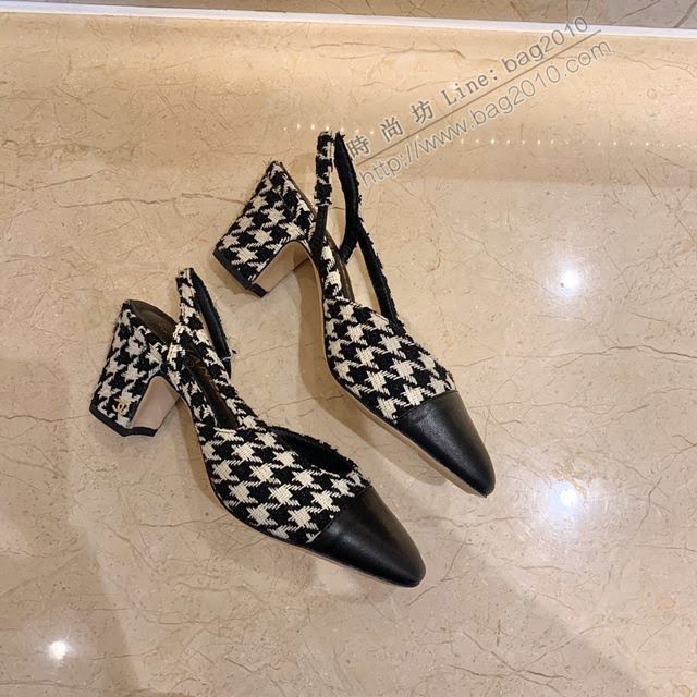Chanel女鞋 香奈兒時尚經典涼鞋 Chanel中跟涼鞋  naq1091
